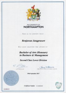 certificate of Benjamin Jangprasert (Mine)